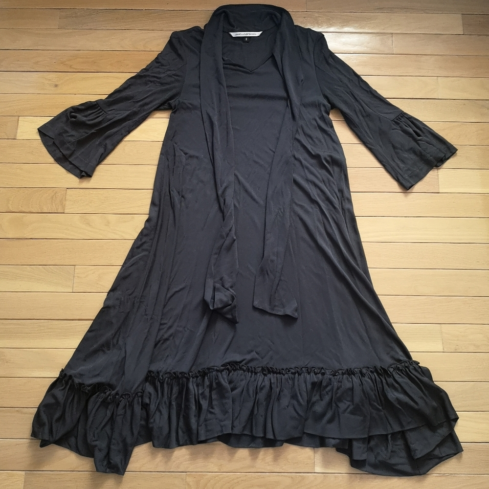 DVF Dress Ruffled Hem Diane Von Furstenberg Neck Tie PussyBow